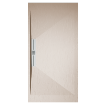 Receveur De Douche 90x180 Cm Extra Plat Edis En Résine Surface Ardoisée Beige Grille Inox - Tecnomat