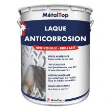 Laque Anticorrosion - Metaltop - Brun Gris - Ral 8019 - Pot 5l - Bricoman