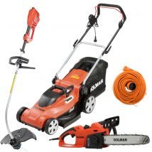 Pack - Dolmar Tondeuse 1600w 41cm Em410 + Coupe-herbe 1000w Et101c + Tronçonneuse 1800w 40cm Es43tlc + Rallonge 40m - Bricoman