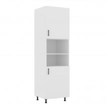 Meuble Colonne Haaus Karo, 2 Portes, Avec Espace Four, Blanc, 60 X 57 X 210 Cm - Bricoman