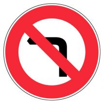 Panneau Interdiction De Tourner À Gauche - Rigide Ø450mm - 4080543 - Bricoman