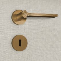 Poignée De Porte Design À Clé Finition Aspect Bronze Stella - Katchmee - Bricoman