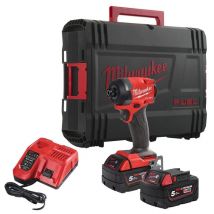 Visseuse À Chocs 18v Fuel 1/4" 226 Nm (2x5,0 Ah) M18 Fid3-502x - Milwaukee 4933479865 - Bricoman