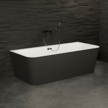 Baignoire Ilot Mint 160 Noire 160 X75 X57 Cm, By Spalina - Bricoman