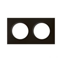 Plaque Dooxie - 2 Postes - Carré - Noir Velours Legrand - Bricoman