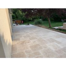 Travertin Standard Light(1er Choix Light), Pierre Naturelle, Opus 4 Formats Ep 1,2cm Int/ext(carton De 0,74m2) - Pattom Livraison Premium - Bricoman