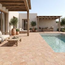 Véritable Tomette En Terre Cuite D'Andalousie 20x20 Cm Faite À La Main - Bricoman