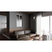 Verrière D'Intérieur En Aluminium, 2 Vitrages, L 71 X H 123 Cm, Blanc Ral 9016 Ft, Vitrage Dépoli 4 Mm Trempé - Bricoman