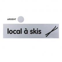 Plaque De Porte Local À Ski - Classique Argent 170x45mm - 4322230 - Bricoman