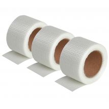 Lot De 3 Bandes Grillagées Adhésives Semin Pour Réaliser Les Joints Des Plaques De Plâtre En Association Avec Un Enduit - 20 M - Bricoman
