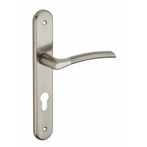 Thirard - Ensemble De Poignées Pour Porte D'Entrée Eris Trou De Cylindre, Carré 7mm, Entr'axes 195mm, Nickelé Brossé - Thirard - Bricoman