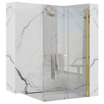 Paroi De Douche Rea Cortis 120 Gold - Bricoman