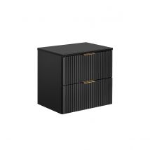 Meuble Sous-vasque 60cm Plan De Toilette Adriel Noir - Bricoman