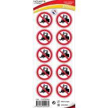 Planche 10 Pictogrammes Ø 40mm - Chariot Élévateur Interdit - 4250069 - Bricoman