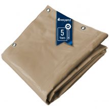 Bâche Agricole 3x3 M Beige Foncé - Garantie 5 Ans Tecplast - Lp506ag - Bâche Pvc Étanche De Protection Pour Matériel Agricole - Bricoman