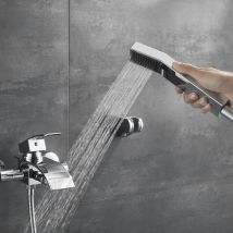 Mitigeur Baignoire Cascade Avec Douche À Main/flexible De Douche 1,5m Robinet Douche Robinetterie Mural Robinet De Bain En Laiton Chrome,eu Modèle -