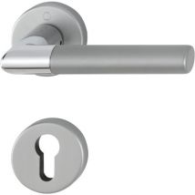 Garniture De Porte Hoppe Lecce En Aluminium Anodisé Bi-couleur - Clé En I - 3895284 - Bricoman