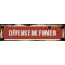 Plaque Vintage Défense De Fumer - Rigide 170x45mm - 4019390 - Bricoman