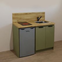 Pack Complet Kitchenette Terra Vert Argile 120cm + Electro - Bricoman