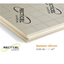 Eurotoit M 160 Mm Colis De 2.40 M² R7.25 Panneau Polyuréthane 1200x1000 Mm Pour Le Toit De Marque Recticel - Bricoman