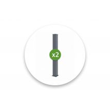 Lot De 2 Poteaux Eifel 15x15 En Alu H.166cm - Gris Anthracite - Bricoman