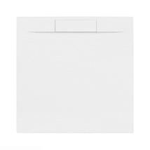 Fusion Receveur De Douche 90x90cm En Marbre Coulé Avec Siphon, Blanc (satfu9090bl-s) - Tecnomat