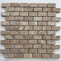 Albedo Pierre - Mosaïque En Travertin Noçe - 2,3x4,8x1 Cm - Bricoman
