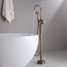 Robinet Mitigeur Bain-douche Sur Pied Bronze - Corbeau - Bricoman
