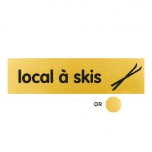 Plaque De Porte Local À Ski - Classique Or 170x45mm - 4491592 - Bricoman