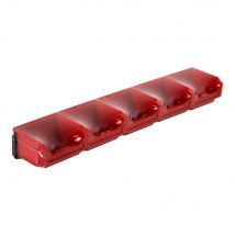 Lot De 5 Bacs European 0,3l Rouge Avec Barre - 5012055 - Bricoman