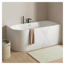 Baignoire Acrylique Lucite Forma Semi-îlot Blanche 170cm - Angle Droit - Bricoman