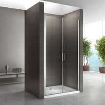 Porte De Douche 74x180 Cm Verre Transparent - Ajustable De 74 À 77 Cm - Tecnomat