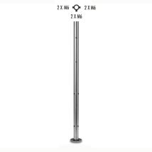 Poteau Intermédiaire Rond Pour Montage Câbles/ronds Et Verre - Hauteur 970mm Diamètre 42,4mm - Inox 316 - Bricoman