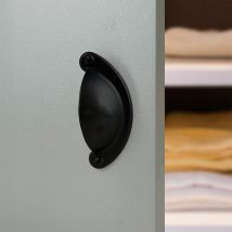 Poignée De Meuble Coquille Bergere, Zamak Noir Entraxe 64 Mm - Bricoman