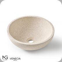 Vasque En Terrazzo | Venecia White | 35x35x13 Cm - Bricoman