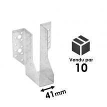 Sabot Acier Galvanisé Largeur 41 X Hauteur 140 Avec Ailettes Extérieures - Bricoman