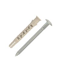 Boite De 50 Chevilles Longue Expansion Nylon Vis Tête Bombée Acier Zingué G-lp Ø8x80mm - Bricoman