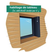 Habillage De Tableau Aluminium Pour Encadrement De Fenêtre - Hauteur 1m50 - Profondeur 100mm - Couleur Gris Anthracite Ral7016 - Aluhome - Bricoman