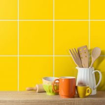 Carrelage Mur Brillant Ceragni Lisse Jaune 220 | 20x20 (carton Avec 25 Unités = 1 M2) - Bricoman