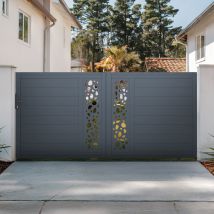 Portail Coulissant 3m Sunny H.140cm Aluminium Gris - Bricoman