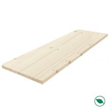 Tablette Sapin Massif Lamellé Collé Abouté 2000 X 200 X 18 Mm - Fsc 100% - Tecnomat