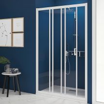 Porte De Douche Kinedo Smart Express 2 Coulissants 1 Fixe L 1,20 M H 1,90 M Blanc - Bricoman