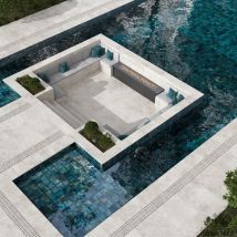 Carrelage Piscine Piscine Bali Tropic Agua 14,7x14,7 Cm - Bricoman