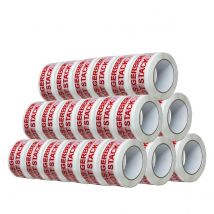 Ruban Adhésif D'Emballage 28μ Blanc Imprimé "ne Pas Gerber" En Rouge - Rouleau Adhésif D'Expédition 50 Mm X 100 M - Carton De 36 - Bricoman