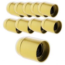 Lot De 10 Douilles Lisses Sans Bague - E27 - Doré - Zenitech - Bricoman
