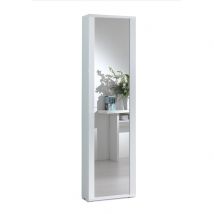 Colonne Container Polyvalent Miroir Cadre Blanche - Bricoman