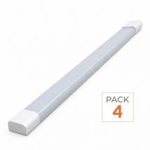 Réglette Led Étanche 120cm 36w Ip65 (pack De 4) - Blanc Neutre 4000k - 5500k - Silamp - Bricoman