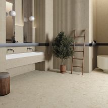 Carrelage Imitation Pierre Crema Blanc Desert 32x99 Cm - Tecnomat