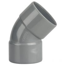 Coude Pvc Double Femelle 45° D50 Wavin 3026066 - Bricoman