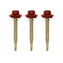 50 Vis De Fixation En Plage Pour Support Bois 4.8x38 Rouge Tuile Ral 8012 - Tecnomat